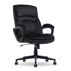 Serta® Comfort Classic Ergonomic Fabric High-Back Executive Office Chair, Black