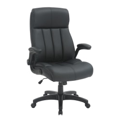 Techni Mobili Ergonomic Faux Leather High-Back Executive Office Chair, Black, Total Qty 1, RTA4902BK
