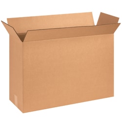 Partners Brand Corrugated Boxes, 25 1/8" x 8 3/8" x 17 1/2", Kraft, Pack Of 15