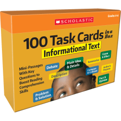 Scholastic Teaching Solutions 100 Task Cards In A Box: Informational Text, Grades 4 To 6
