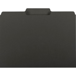 Smead® 1/3-Cut Interior Folders, Letter Size, Black, Box Of 100
