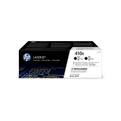HP 410X Black High Yield Toner Cartridges, Pack Of 2, CF410XD