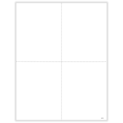 ComplyRight® W-2 Blank Tax Forms, 4-Up, With Backer Instructions, 24# Paper Stock, 8-1/2" x 11", Pack Of 500 Forms