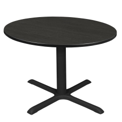 Regency Cain Round X-Base Breakroom Table, 29"H x 48"W x 48"D, Ash Gray