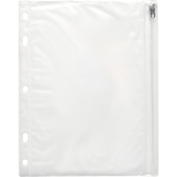 Sparco Vinyl Ring Binder Pocket, 8' x 10", Clear