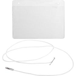 Sparco Neck Hanging Style Name Badges, 4" x 3", White, Box Of 50