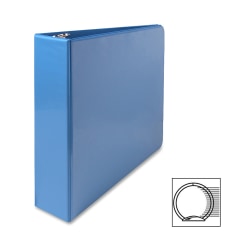 Sparco Premium View 3-Ring Binder, 2" Round Rings, Light Blue