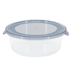Martha Stewart Everyday Round Glass Storage Container, 32 Oz, Gray