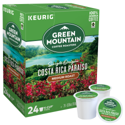 Green Mountain Coffee® Single-Serve Coffee K-Cup® Pods, Costa Rica Paraíso, Carton Of 24