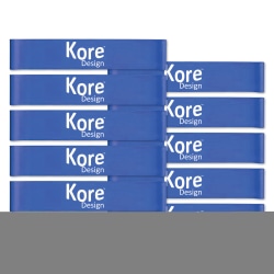 Kore Design™ Fidget Kick Bands, Silicone, 2" x 24", Blue, Pack Of 10 Bands