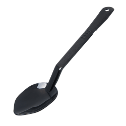 Carlisle Solid High-Heat Serving Spoons, 13"L, Black, Pack Of 12