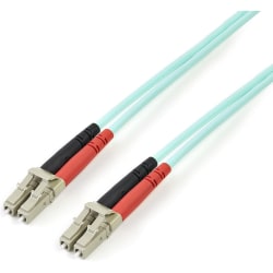 StarTech.com 3m Fiber Optic Cable - 10 Gb Aqua - Multimode Duplex 50/125 - LSZH - LC/LC - OM3 - LC to LC Fiber Patch Cable - Fiber Optic