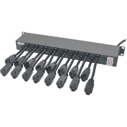 Tripp Lite Rack Mount AC Charger Power Strip 16 outlets 15 ' cord 1U - NEMA 5-15P - 16 x NEMA 5-15R - 15 ft Cord - 15 A Current - 120 V AC Voltage - Rack-mountable