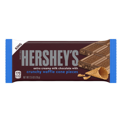 Hershey's Chocolate, Crunchy Waffle Cone King Size Milk Chocolate Bar, 2.5 Oz, Total Qty 1