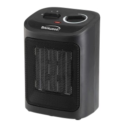 Brentwood® H-C1603 1,500-Watt-Max Portable Ceramic Space Heater and Fan, Black