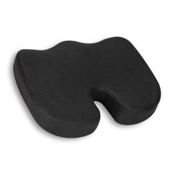 Mind Reader Memory Foam Seat Cushion, 2-3/4"H x 13-1/2"W x18"D, Black