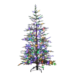 Nearly Natural 6’H Pre-Lit Artificial Natural Fresh Cut Fir Christmas Tree, 72"H x 48"W x 48"D, Green - T4801