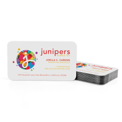 Custom Full-Color Luxury Heavy Weight Color Core Business Cards, Black Core, Rounded Corners, 1-Side, Box Of 50