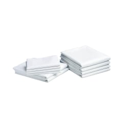 Medline Interblend Percale Contour Sheets, 9"H x 36"W x 84"D, White, Pack Of 12
