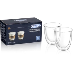 De'Longhi DeLonghi 2 Cappuccino Double Wall Glasses DLSC310  2 / Set  Borosilicate Glass  Coffee