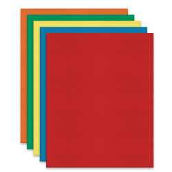 Office Depot® Brand 2-Pocket Textured Paper Folders With Prongs, Assorted Colors, Pack Of 25