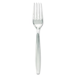 Dixie® Heavyweight Plastic Forks, Clear, Pack Of 1,000 Forks