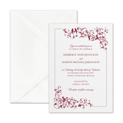 Custom Premium Wedding & Event Invitations With Envelopes, Little Love Birds, 5" x 7", Box Of 25 Invitations