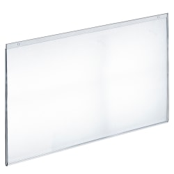 Azar Displays Wall-Mount U-Frame Acrylic Sign Holders, 17" x 22", Clear, Pack Of 10