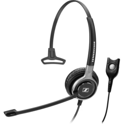 Sennheiser Century SC 630 Wired Mono Headset - Over-the-head - Supra-aural - Black, Silver (Cable not included) - Mono - Easy Disconnect - Wired - 200 Ohm - 50 Hz - 18 kHz