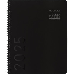 2025 AT-A-GLANCE® Contemporary Lite Weekly/Monthly Planner, 8-1/4" x 11", Black, January To December, 7095XL05