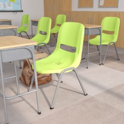 Flash Furniture HERCULES Series Ergonomic Shell Stack Chair, Green