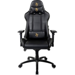 Arozzi Verona Signature Gaming Chair - For Gaming - PU Leather, Metal, Foam - Gold