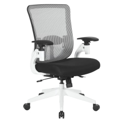 Office Star™ Vertical Ergonomic Mesh Mid-Back Manager's Chair, Black/White