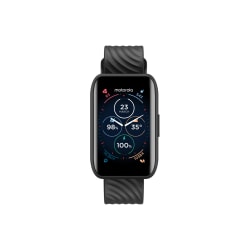 Motorola Moto Watch 40 - Black aluminum - smart watch with strap - silicone - display 1.57" - Bluetooth - 0.92 oz - phantom black