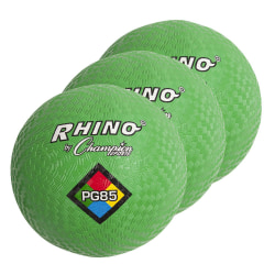 Champion Sports Playground Balls, 8-1/2", Green, Pack Of 3 Balls