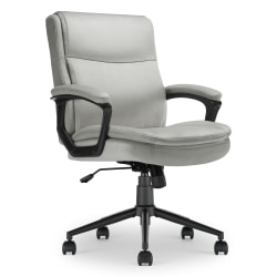 Click365 Transform 2.0 Ergonomic Fabric Mid-Back Desk Chair, Gray/Black