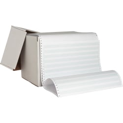 Sparco Continuous Paper, 14 7/8" x 8 1/2", 20 Lb, Green Bar, Carton Of 2,600 Forms