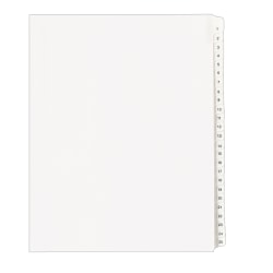 Avery® Allstate®-Style Collated Legal Exhibit Dividers, 8 1/2" x 11", White Dividers/White Tabs, 1-25, Pack Of 25 Tabs