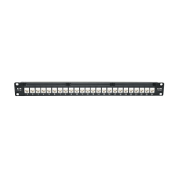 Tripp Lite 24-Port Cat6a Patch Panel Feedthrough Rackmount RJ45 Ethernet 1U, N2540246A