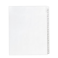 Avery® Allstate®-Style Collated Legal Exhibit Dividers, 8 1/2" x 11", White Dividers/White Tabs, 51-75, Pack Of 25 Tabs