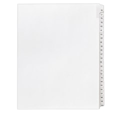 Avery® Allstate®-Style Collated Legal Exhibit Dividers, 8 1/2" x 11", White Dividers/White Tabs, 76-100, Pack Of 25 Tabs