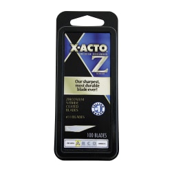 X-Acto #11 Precision Z-Series Replacement Blades, Gold, Pack Of 100
