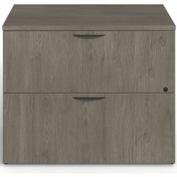 Lorell® Prominence 2.0 36"W x 22"D Lateral 2-Drawer File Cabinet, 95% Recycled, Gray Elm