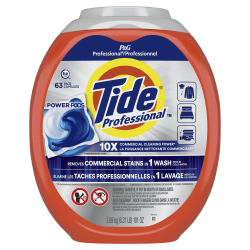 Tide Professional Commercial Power PODS Laundry Detergent, 63 PODS Per Pack