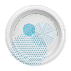 Dixie Basic® Hilton Tru, 8.5" Light-Weight Disposable Paper Plates, 500 Count (125 Plates Per Pack, 4 Packs Per Case)