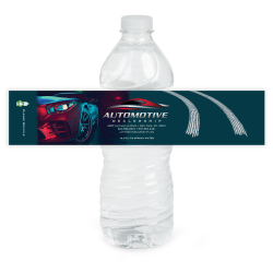 Custom Printed Full-Color Water Bottle Labels, 1-3/4" x 8-1/4" Rectangle, Box Of 125 Labels