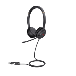 Yealink UH37 Dual Teams USB-C/A Headset, Black, YEA-UH37DUALTMSUSB
