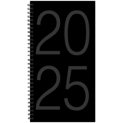Willow Creek Press Weekly/Monthly Spiral Pocket Planner, 3-1/2" x 6-1/2", Black, January To December, 48535