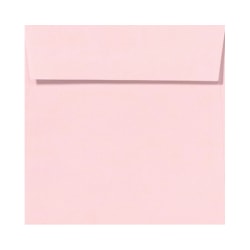 LUX Square Envelopes, 6 1/2" x 6 1/2", Peel & Press Closure, Candy Pink, Pack Of 50