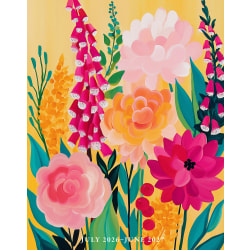 Willow Creek Press Monthly Academic Booklet Planner, 7-1/2" x 9-1/2", Wild Garden Glow, July 2026 - June 2027, Total Qty 1